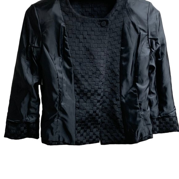 TAHARI Levine DeMarco Emily‎ Juniper Black Double Breasted Jacket - Picture 8 of 12